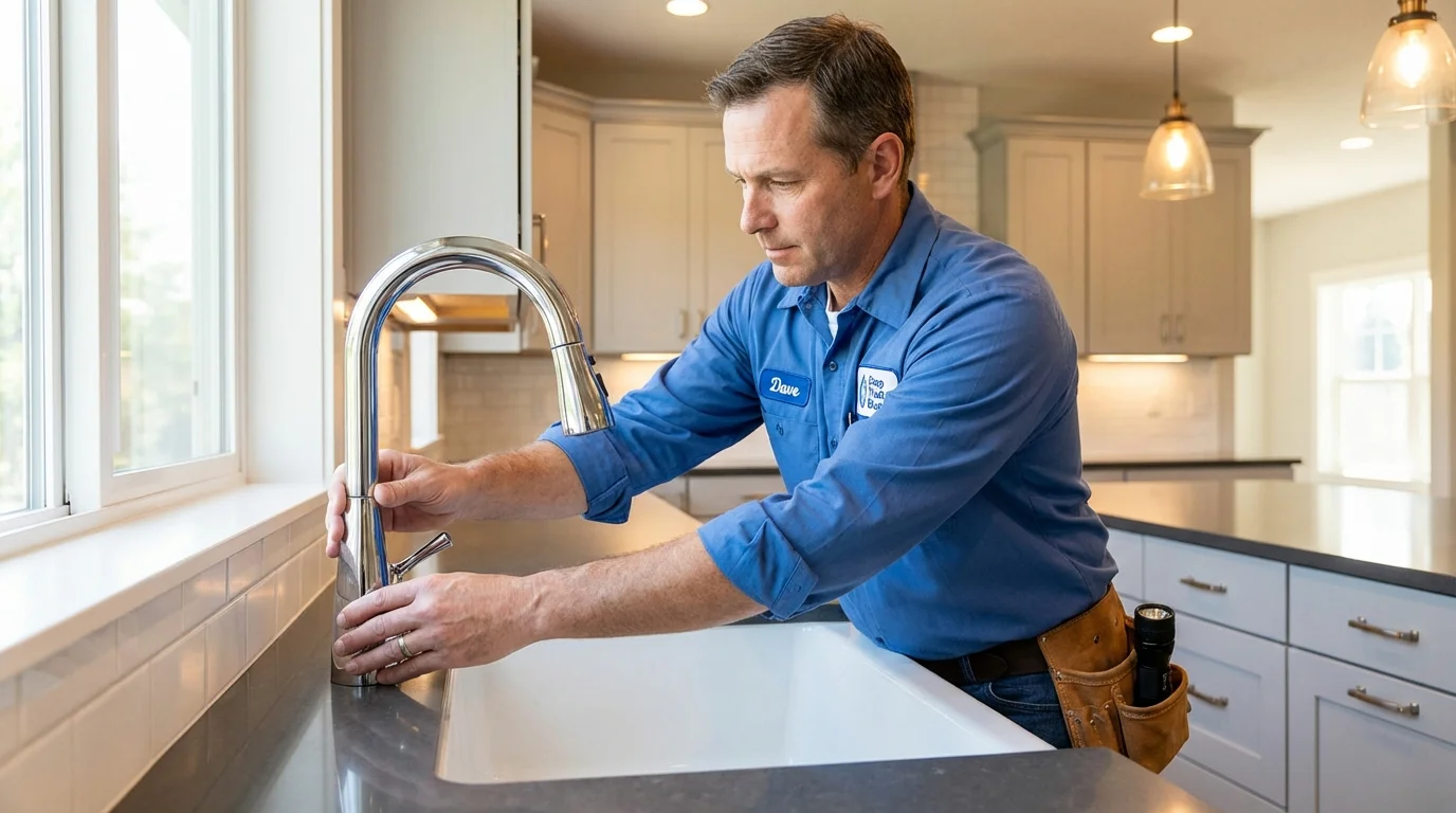 Kitchen faucet installation by Johns Plumbing LLC in Saint Joseph
